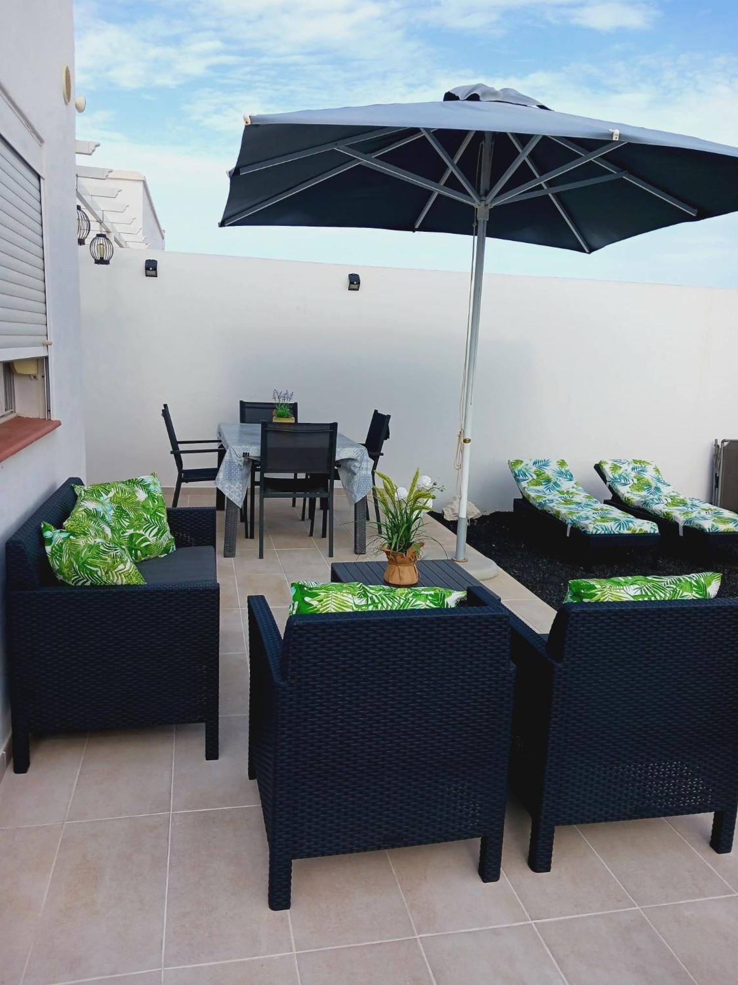 Maison Vue Mer Avec Piscine Caleta De Fuste Bagian luar foto